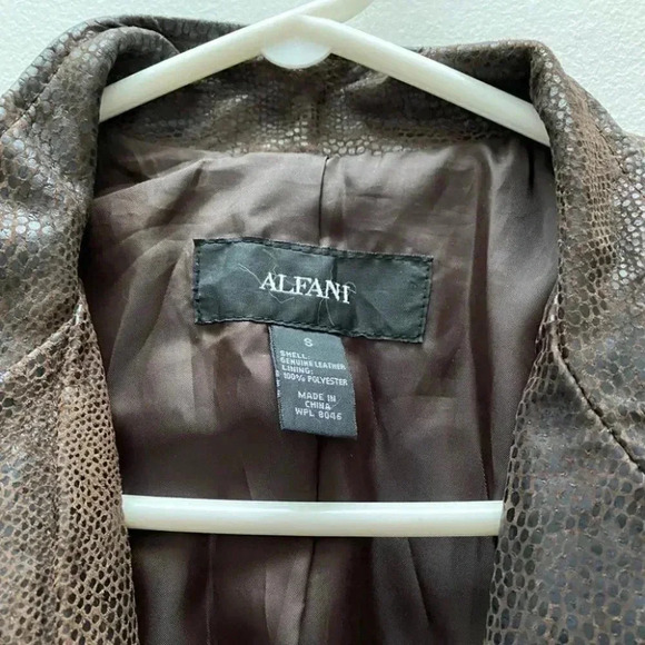 Vintage - Y2K Bohemian Retro Patterned Brown Leather Jacket - Picture 7 of 11